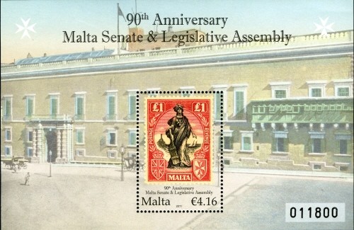 Colnect-2496-521-90th-Anniversary-of-Malta-Senate-and-Legislative-Assembly.jpg