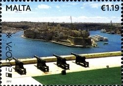 Colnect-1371-576-Saluting-battery-harbour-and-Fort-St-Elmo.jpg