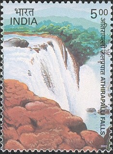 Colnect-540-508-Waterfalls-of-India---Athirapalli-Falls.jpg