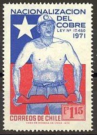 Colnect-1376-613-Miner-Holding-Copper-Ingot-Chilean-Flag.jpg