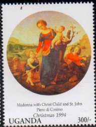 Colnect-5956-180-Madonna-and-Christ-Child-and-St-John-by-Piero-di-Cosimo.jpg