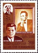 Colnect-6622-542-Abraham-Lincoln-and-John-F-Kennedy.jpg