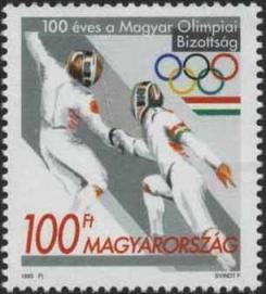 Colnect-609-673-Hungarian-Olympic-Committee-centenary.jpg