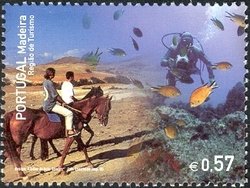 Colnect-546-310-Horses-and-rider---scuba-diver.jpg