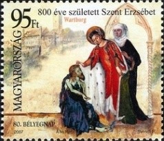 Colnect-500-302-80th-Stamp-Day---Saint-Elisabeth-was-born-800-years-ago.jpg