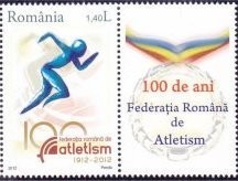 Colnect-1379-015-100-Years---Romanian-Athletic-Federation.jpg
