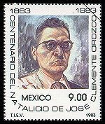 Colnect-303-586-Centenary-of-the-Birth-of-Jos-eacute--Clemente-Orozco.jpg