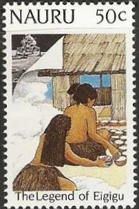 Colnect-1209-413-Girl-sitting-outside-a-Hut.jpg