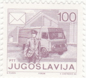 Colnect-1109-876-Postman-and-postal-car.jpg