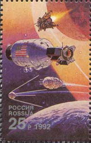 Colnect-503-598--quot-Apollo-quot--and--quot-Vostok-quot--spacecrafts-and--quot-Sputnik-1-quot-.jpg