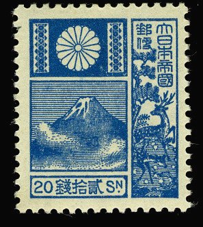 Colnect-3879-570-Mt-Fuji-and-Deer---Blue.jpg