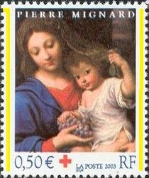 Colnect-5429-615-Pierre-Mignard--quot-Madonna-of-the-cluster-quot-.jpg
