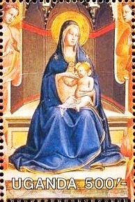 Colnect-5656-353--quot-Madonna-and-Child-with-twelve-Angels-quot----Fra-Angelico.jpg