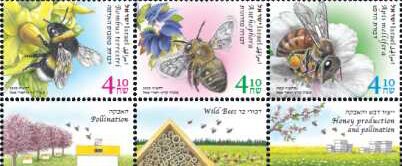 Colnect-6702-153-Bees-in-Israel.jpg