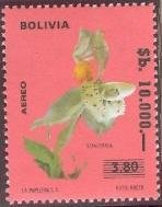 Colnect-1825-814-Stanhopea-grandiflora---surcharged.jpg