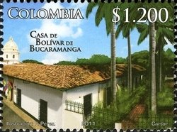 Colnect-1700-949-Bolivar%60s-House-in-Bucaramanga.jpg