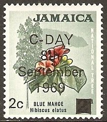 Colnect-1410-381-Blue-mahoe---National-Tree-Surcharged.jpg
