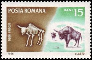 Romania_stamp_1966_15b_Steppe_Wisent.jpg
