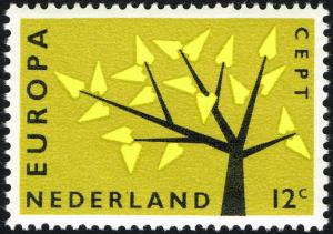 Netherlands 12c stamp of 1962 90609 StampData