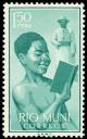 Colnect-303-817-Boy-reading-and-missionary.jpg