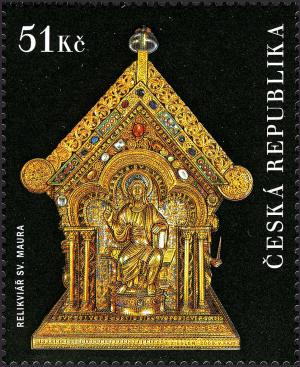 Colnect-3769-422-Reliquary-of-Saint-Maur-at-Be%C4%8Dov-Nad-Teplou.jpg