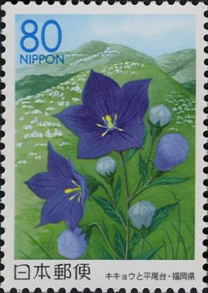 Colnect-3994-505-Chinese-Bellflowers--amp--Hiraodai-Karst-Plateau---Fukuoka.jpg