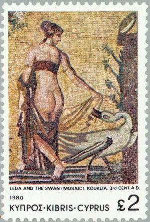 Colnect-174-663-Leda-and-the-swan-Mosaic-Kouklia-3rd-cent-AD.jpg