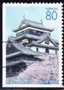 Colnect-6178-445-Matsue-Castle---Cherry-Blossoms.jpg