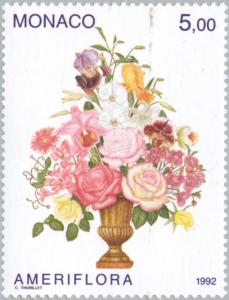 Colnect-149-560-Bunch-of-flowers-dedicated-to-the-Monegasque-Princely-House.jpg