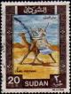Colnect-1429-377-Postman-with-Dromedary-Camelus-dromedarius.jpg