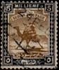 Colnect-1429-189-Postman-with-Dromedary-Camelus-dromedarius.jpg