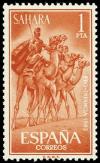 Colnect-1393-551-Dromedary-Camelus-dromedarius-with-Riders.jpg