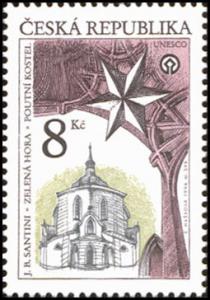 Colnect-430-636-Pilgrimage-Church-at-Zelen-aacute--Hora-World-Heritage-1994.jpg