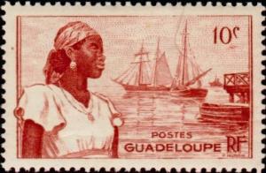 Colnect-797-355-Basse-Terre-Harbor-and-woman.jpg