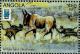 Colnect-2220-176-Wildebeest-Connochetes-sp-and-African-Hunting-Dogs-Lycao.jpg