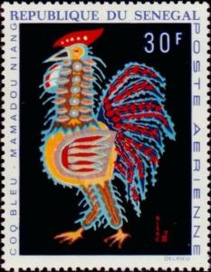 Colnect-2001-599--ldquo-The-Blue-Cock-rdquo--by-Mamadou-Niang.jpg