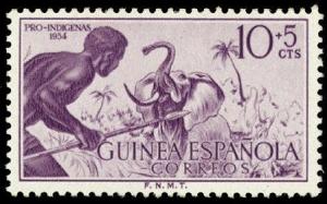 Colnect-1535-676-Native-Hunter-and-African-Elephant-Loxodonta-africana.jpg