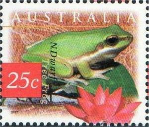 Colnect-3117-580-Northern-Dwarf-Tree-Frog-Litoria-bicolor-Indian-Lotus-Ne.jpg