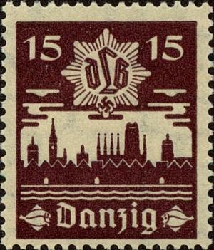 Colnect-4576-161-Skyline-of-Danzig-with-DLB-emblem.jpg