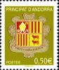 Colnect-627-967-Coat-of-arms-of-AndorraInscript%E2%80%9CPostes%E2%80%9C.jpg