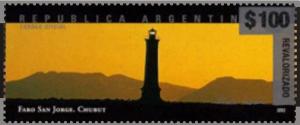Colnect-6155-689-San-Jorge-Lighthouse-Chubut---Surcharged.jpg