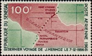 Colnect-1990-873-Last-Flight-Route-of-J-Mermoz.jpg