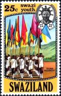 Colnect-2908-628-Gcina-regiment-marching-with-flags.jpg