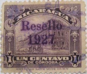 Colnect-1435-826-Government-Building-in-Managua--ndash--overprint.jpg