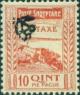 Colnect-1546-987-Fortress-at-Shkod%C3%ABr-with-%E2%80%ADPost-Horn-Overprinted-in-Black.jpg