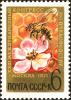 The_Soviet_Union_1971_CPA_3995_stamp_%28Honey_Bee_on_Apple_Blossom_and_Honeycomb%29.jpg