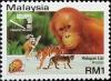 Colnect-4347-833-Bornean-Orangutan-Pongo-pygmaeus-Tiger-Panthera-tigris.jpg