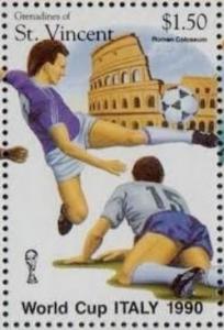 Colnect-2750-988-Fallen-playeropponent-kicking-ball-and-Coliseum.jpg