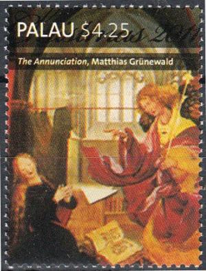 Colnect-4971-722--quot-The-Annunciation-quot--by-Matthias-Gr-uuml-newald.jpg
