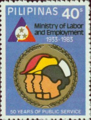 Colnect-2945-648-Ministry-of-Labor-and-Employment---50th-anniv.jpg